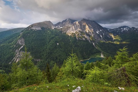 Schlierersee with Weisseck and Riedingspitz