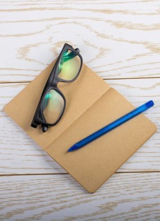 Brown color blank notebook