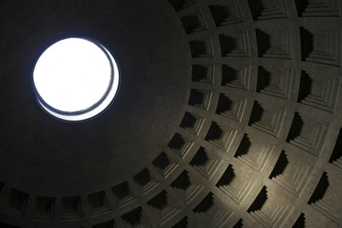 Temple of Pantheon with the Hole on the Roof in Rome