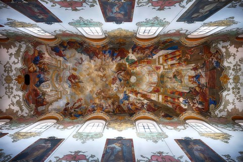 Monumental ceiling painting by Johannes Zick