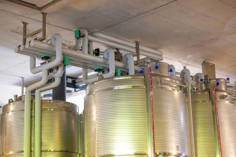 Modern Winery Stainless Steel Containers in Switzerland