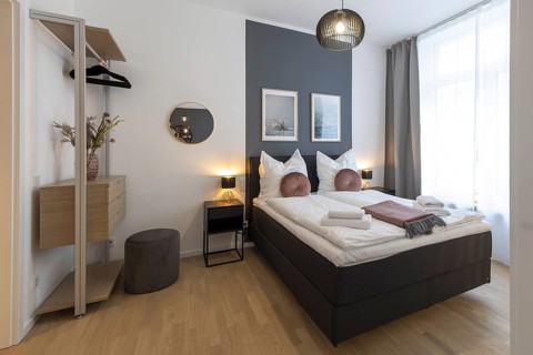 Bedroom in a luxury flat in Berlin