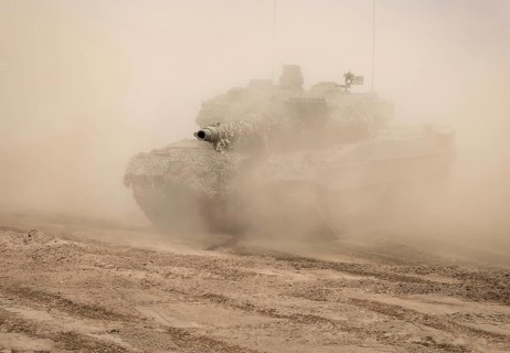 A Leopard tank 2A6 during exercise GRIFFIN STORM in Pabrade. Pabrade