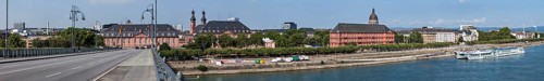 State Parliament Electoral Palace with Rhine Panorama Mainz Germany
