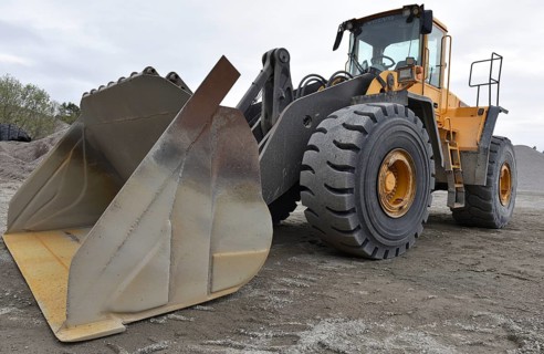 Wheel loader in a quarry in Norway