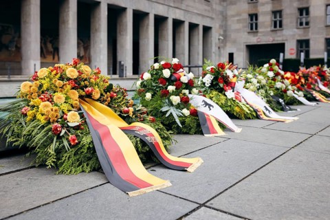 Wreath-laying ceremony on the occasion of the 70th anniversary of the GDR People's Uprising of 17 June 1953 at the Platz des Volksaufstandes in Berlin. 17.06.2023.