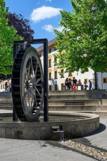 Waterwheel fountain at the Rasidenz