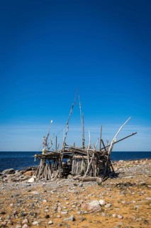 Driftwood beach hut