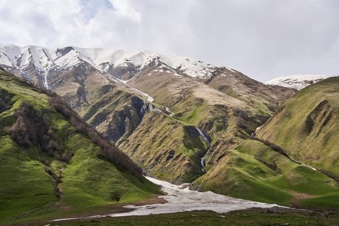 Mountain scenery in the High Caucasus