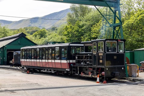 Snowdon Mountain Railway with diesel train
