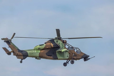 French Army Tiger helicopter in flight