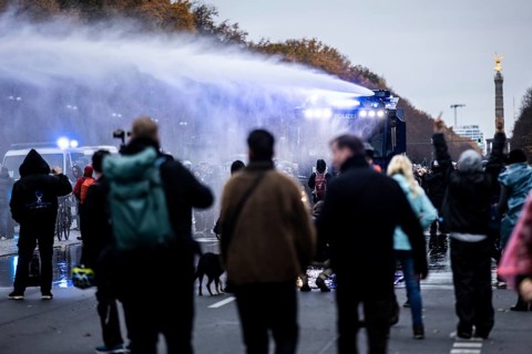 Demonstration against the reformed Infection Protection Act by Corona sceptics