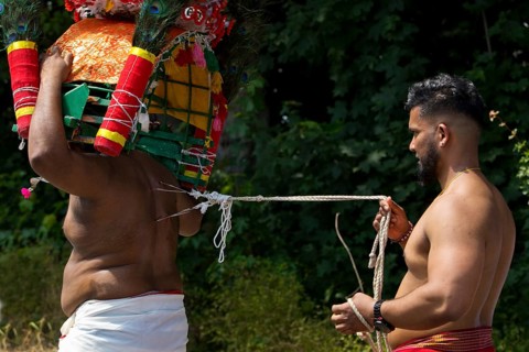 Karvati dancers who have their bodies pierced and thus give thanks for answered prayers