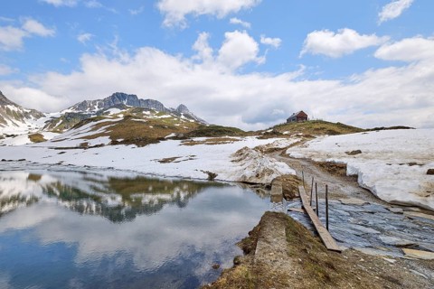 Zaunersee with view to Franz-Fischer-Huette