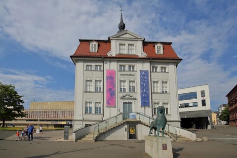 City Museum with lion figure