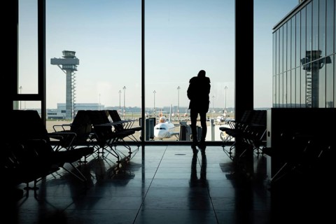 Waiting at Berlin-Brandenbunr Airport