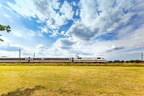 Landscape with Deutsche Bahn ICE