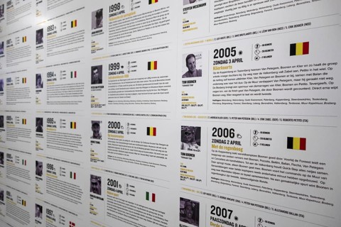 Wall of fame in the Centrum Ronde van Vlaanderen