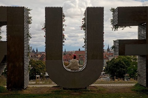 Erfurt step train outside the city