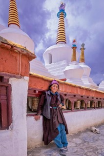 Elderly woman at Lamayuru Monastery