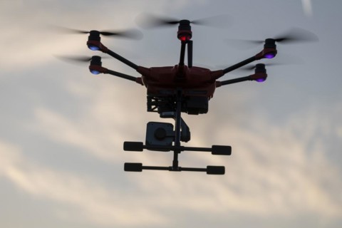 Drone with thermal imaging camera