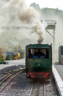 Steam Railway Pulls Into Station