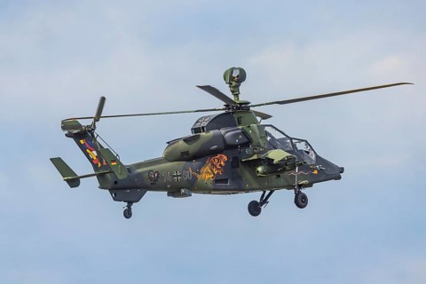 Bundeswehr Tiger helicopter in flight