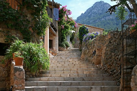 Artists' village of Deia on the edge of the Tramuntana Mountains