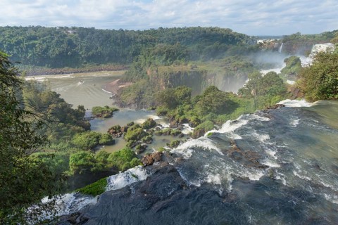 View of the waterfalls from above
