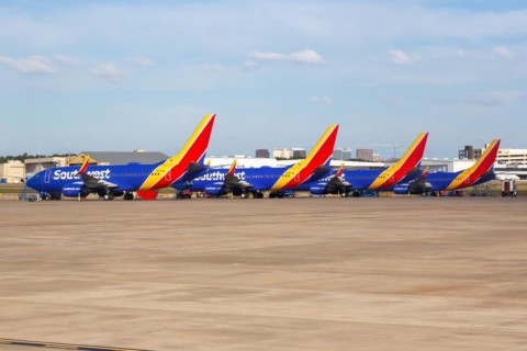 Southwest Airlines Boeing 737 aircraft at Dallas Love Field