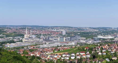 View of Daimler plant Untertuerkheim