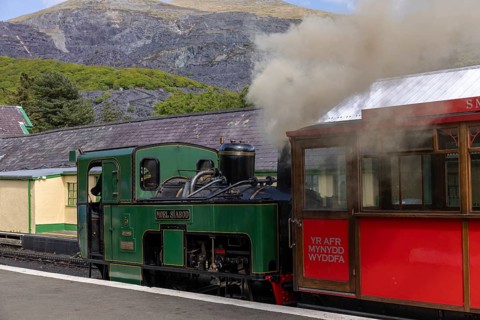 Steam Railway Pulls Into Station