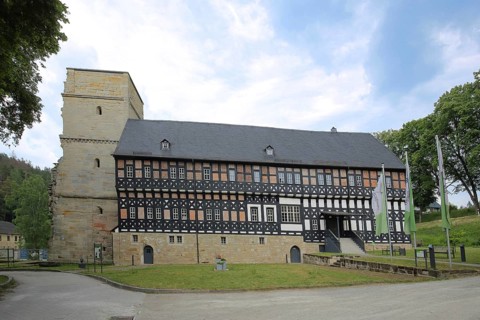 Office building with Thuringian forestry office of Paulinzella Monastery