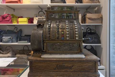 Antique cash register around 1900