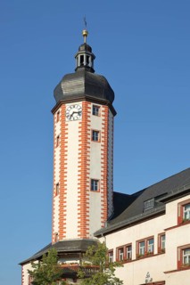 Tower with clock of the Renaissance town hall