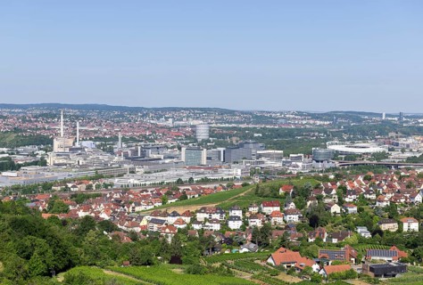 View of Daimler plant Untertuerkheim