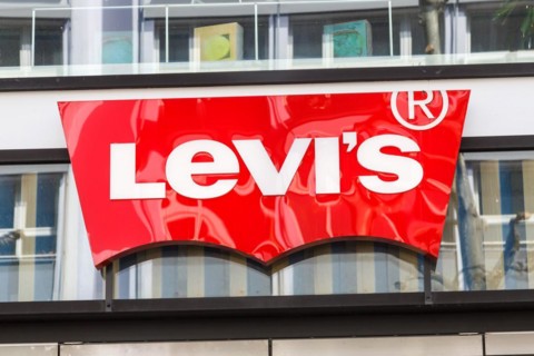 Shop Levi's brand with logo retail on Koenigstrasse in Stuttgart