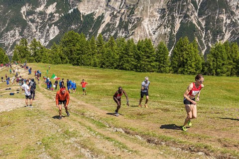 Winner and World Mountain Running Champion Andrea Mayr in the discipline Vertical at the 2023 World Mountain and Trail Running Championships in Innsbruck Stubai am Elfer
