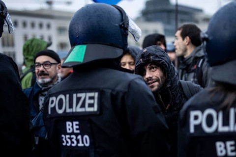 Demonstration against the reformed Infection Protection Act by Corona sceptics