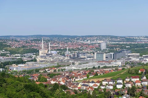 View of Daimler plant Untertuerkheim