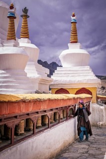 Elderly woman at Lamayuru Monastery