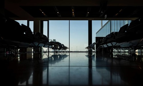 Waiting at Berlin-Brandenbunr Airport