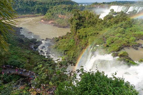 View of the waterfalls from above