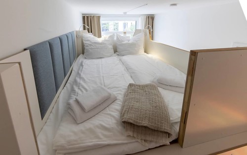 Double bed in a luxury flat in Berlin