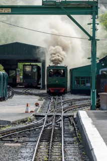 Steam Railway Pulls Into Station