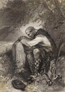 Man praying in the open air