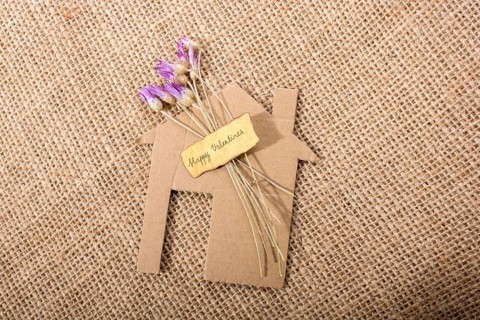 Flower and Valentine's day wording on house Love concept