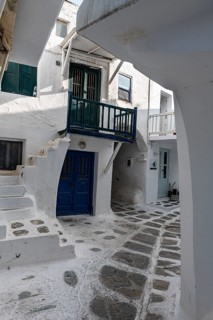 The white washed old town of Horta