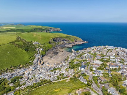 Aerial view of Port Isaac