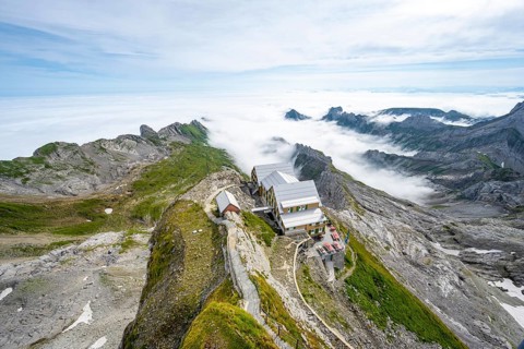 Berggasthof Alter Saentis at the summit of Saentis